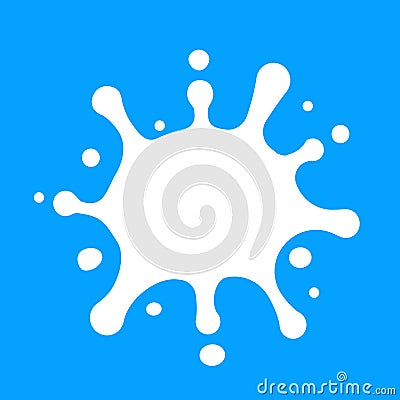 Milk splash, blots logo, fresh natural food - vector Vector Illustration